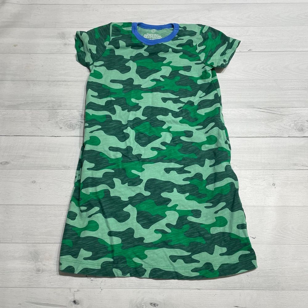 Primary kids green camo dress‎ 6/7